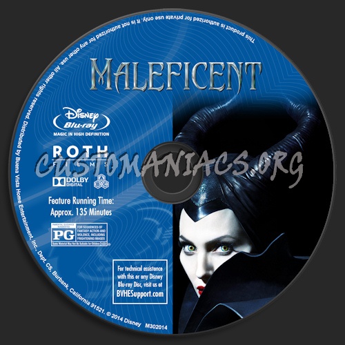 Maleficent blu-ray label