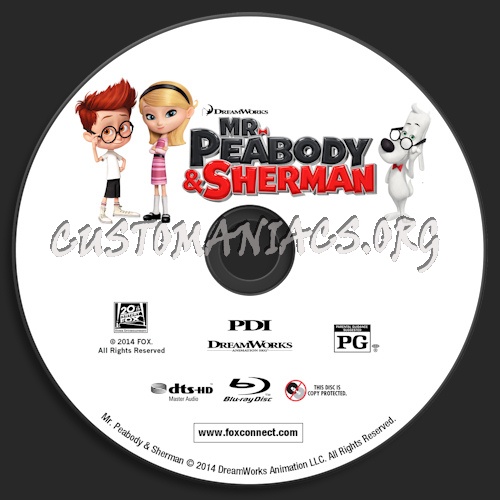 Mr. Peabody & Sherman blu-ray label