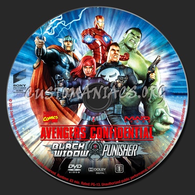 Avengers Confidential: Black Widow & Punisher dvd label