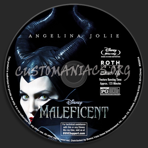 Maleficent blu-ray label