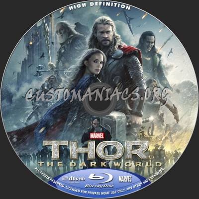 Thor: The Dark World (2D+3D) blu-ray label