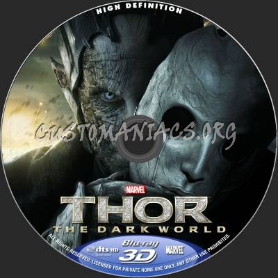 Thor: The Dark World (2D+3D) blu-ray label