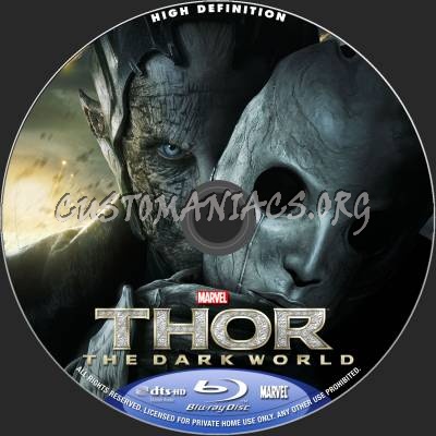 Thor: The Dark World (2D+3D) blu-ray label