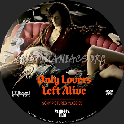 Only Lovers Left Alive dvd label