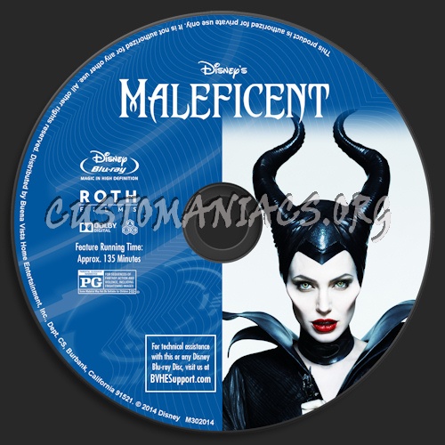 Maleficent blu-ray label