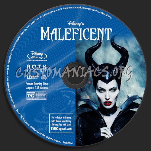 Maleficent blu-ray label