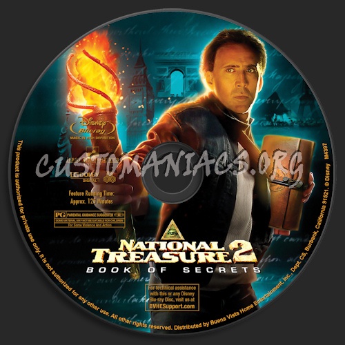 National Treasure 2 - Book Of Secrets blu-ray label