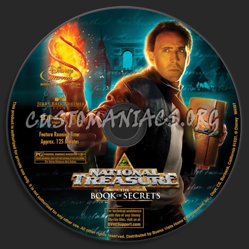 National Treasure 2 - Book Of Secrets blu-ray label