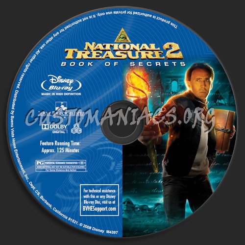 National Treasure 2 - Book Of Secrets blu-ray label