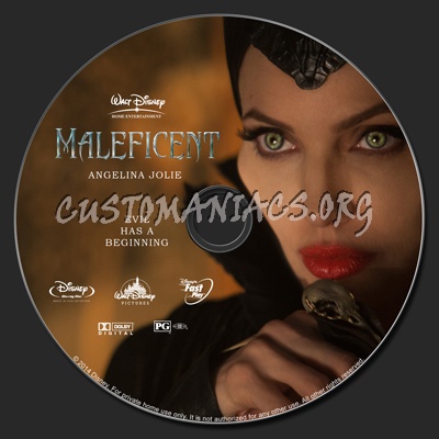 Maleficent blu-ray label