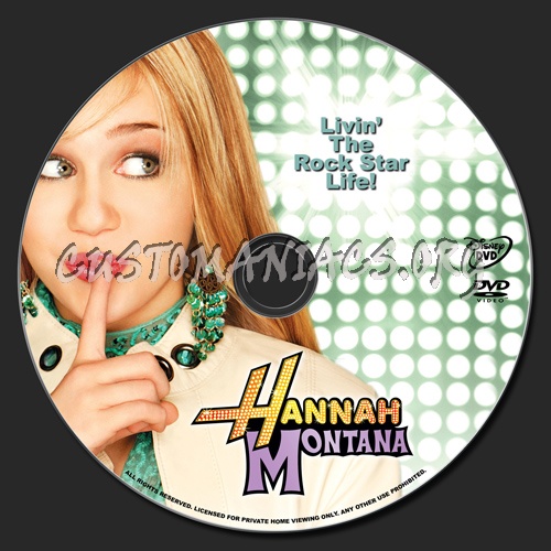 Hannah Montana Livin' the Rock Star Life! dvd label