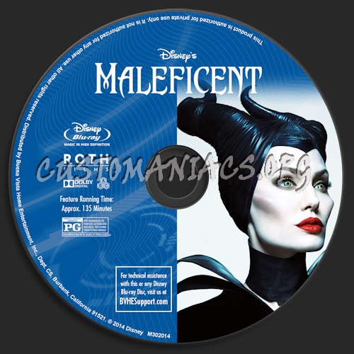 Maleficent blu-ray label