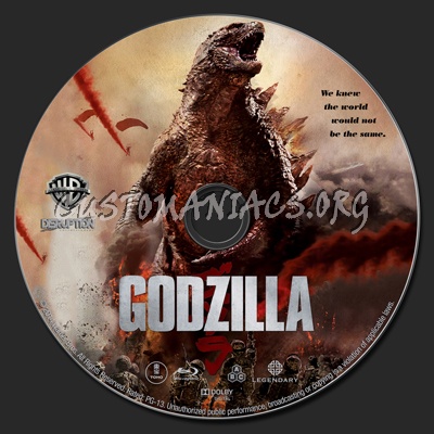 Godzilla (2014) blu-ray label