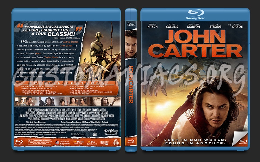 John Carter blu-ray cover