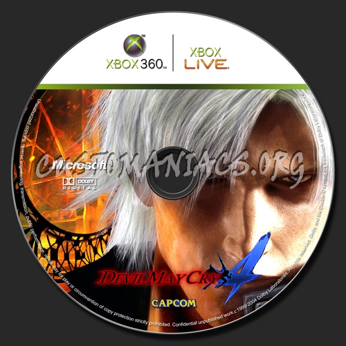 Devil May Cry 4 dvd label