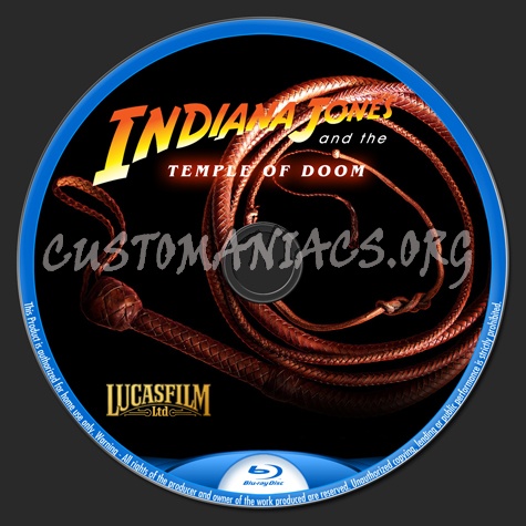 Indiana Jones And The Temple Of Doom blu-ray label