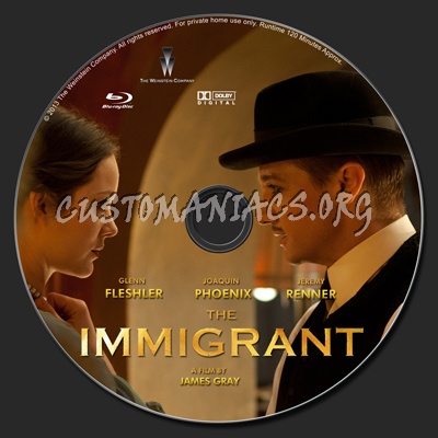 The Immigrant blu-ray label