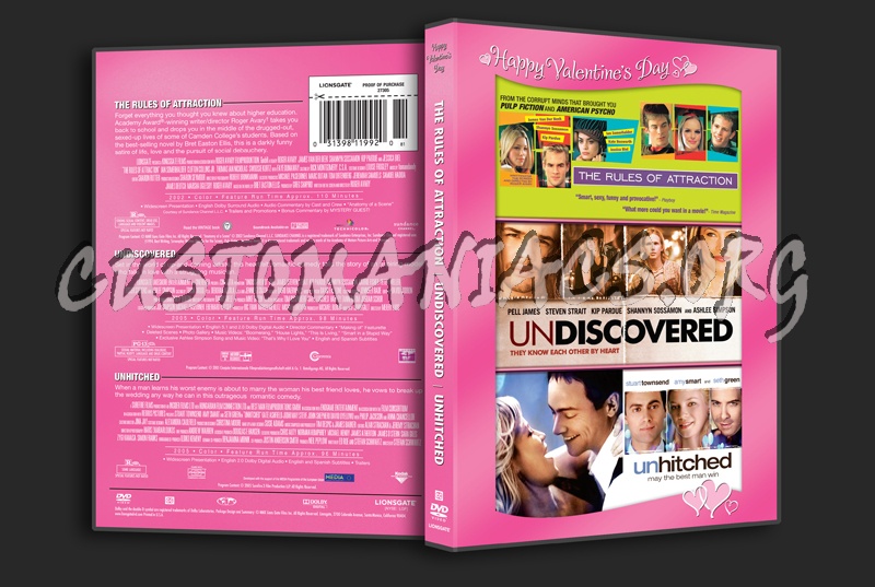 The Rules of Attraction / Undiscovered / Unhitched dvd cover