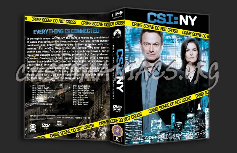 CSI: NY - Season 8 dvd cover