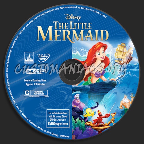 The Little Mermaid dvd label