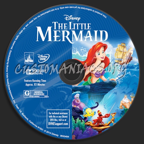 The Little Mermaid dvd label