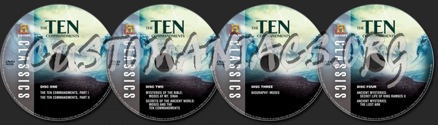 The Ten Commandments dvd label