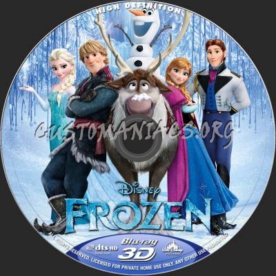 Frozen (2D+3D) blu-ray label