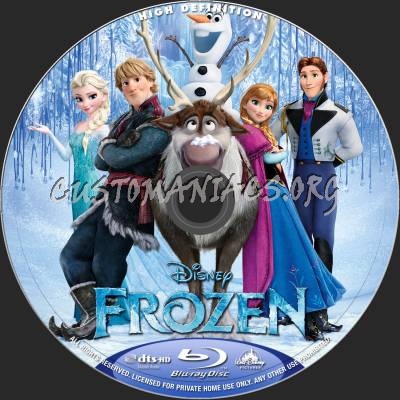 Frozen (2D+3D) blu-ray label