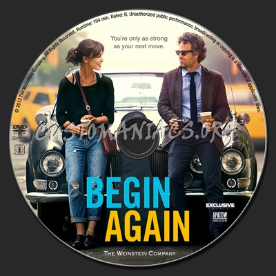 Begin Again dvd label
