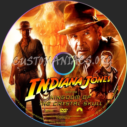 Indiana Jones and the Kingdom of the Crystal Skull dvd label - DVD ...