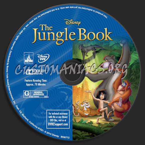 The Jungle Book dvd label