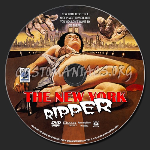 The New York Ripper dvd label