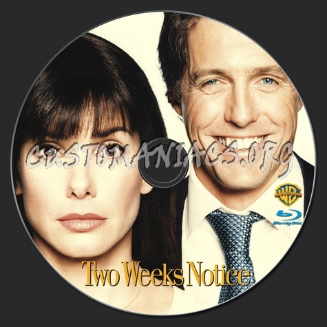 Two Weeks Notice blu-ray label