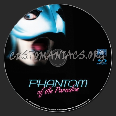 Phantom of the Paradise blu-ray label