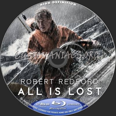 All Is Lost blu-ray label