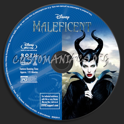 Maleficent blu-ray label