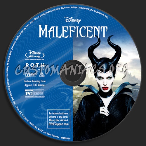 Maleficent blu-ray label