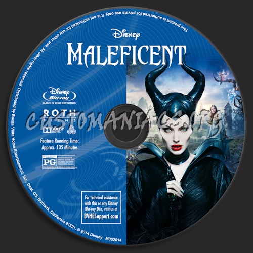 Maleficent blu-ray label