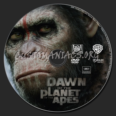 Dawn of the Planet of the Apes dvd label