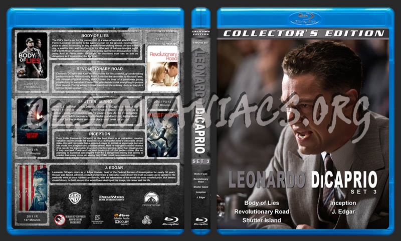 Leonardo DiCaprio Collection - Set 3 blu-ray cover