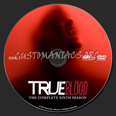 True Blood Season 6 dvd label