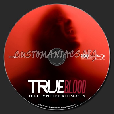 True Blood Season 6 blu-ray label