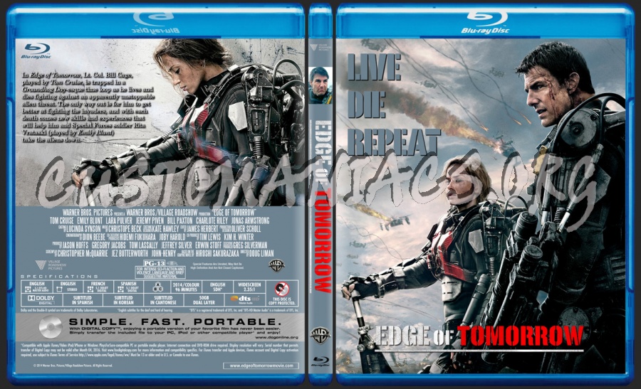 Edge of Tomorrow blu-ray cover