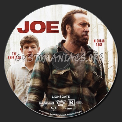 Joe (2013) blu-ray label