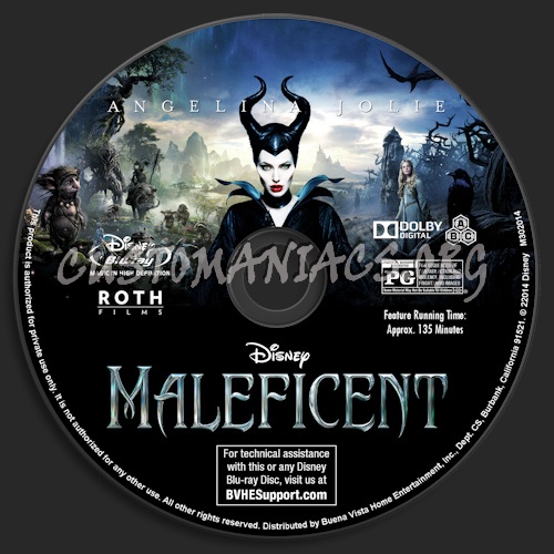 Maleficent blu-ray label