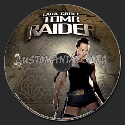 Lara Croft Tomb Raider blu-ray label