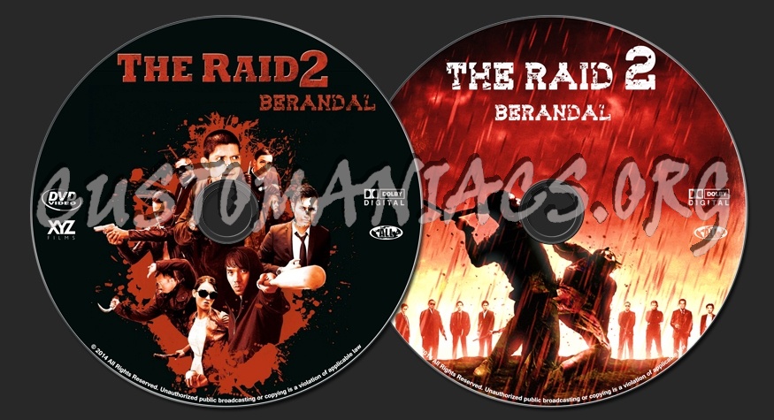 The Raid 2 Berandal dvd label