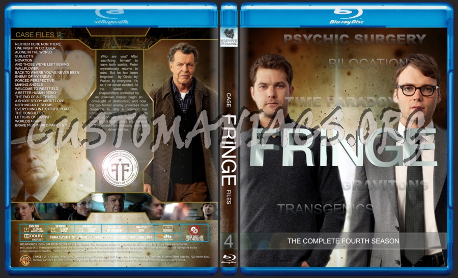 Fringe Season 4 blu-ray cover