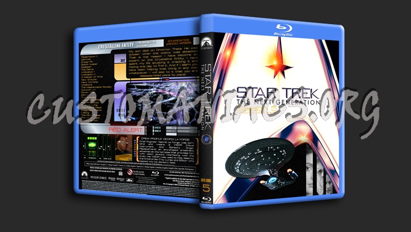 Star Trek The Next Generation Season 5 blu-ray cover