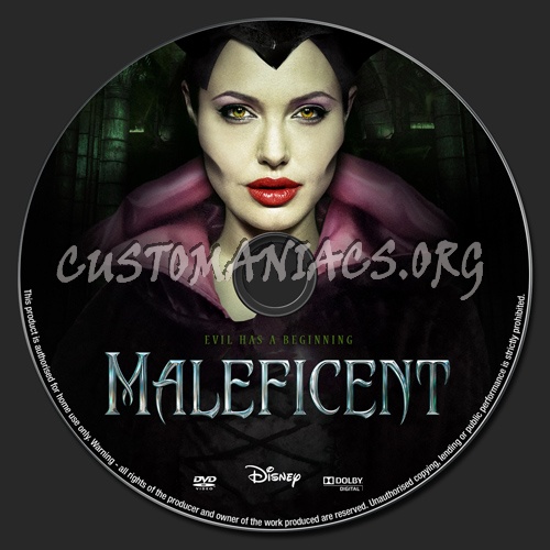 Maleficent dvd label